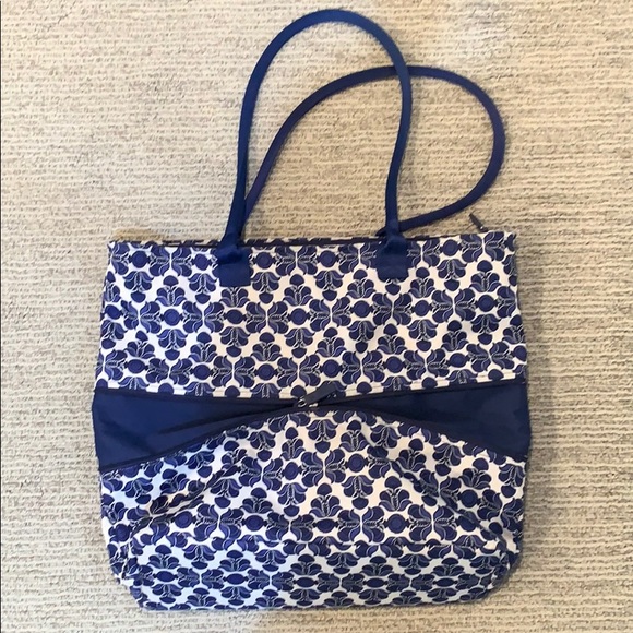 Vera Bradley Blue & White Expandable Bag - Picture 4 of 7